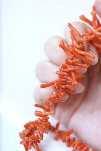 Collier Collier branches de corail naturel en or rose 18k 58 Facettes