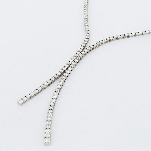 Collier Collier cravate Edouard Nahum en or blanc et diamants 58 Facettes 63700130