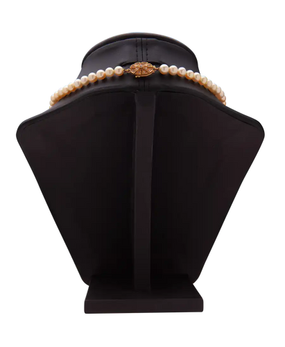 Collier Collier 60 perles dorées AA+ en or jaune 18K et diamants 58 Facettes BO210647/PERLESRARES