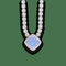 Collier FRED Pain de Sucre - Collier en or gris 18 carats, tanzanite et diamants 58 Facettes FB08219