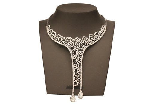 Collier Collier en or blanc 18 carats avec diamants naturels 58 Facettes 63700020