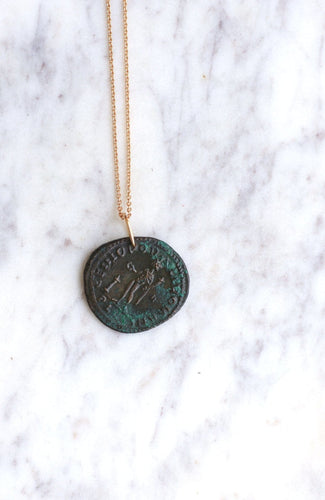 Pendentif Pendentif pièce romaine Dioclétien en or rose 18kt 58 Facettes