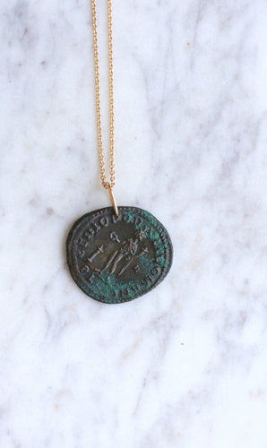 Pendentif Pendentif pièce romaine Dioclétien en or rose 18kt 58 Facettes