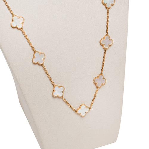 Collier Van Cleef & Arpels Alhambra - Sautoir 20 motifs en or jaune 18K et nacre 58 Facettes 2.19388