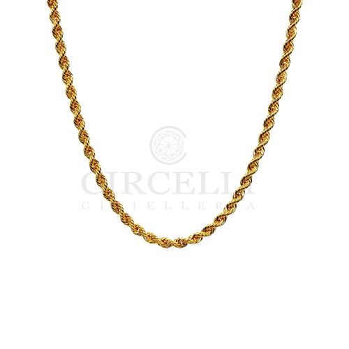 Collier Collier corde semi-plein en or jaune 18k 60 cm 58 Facettes 93482424