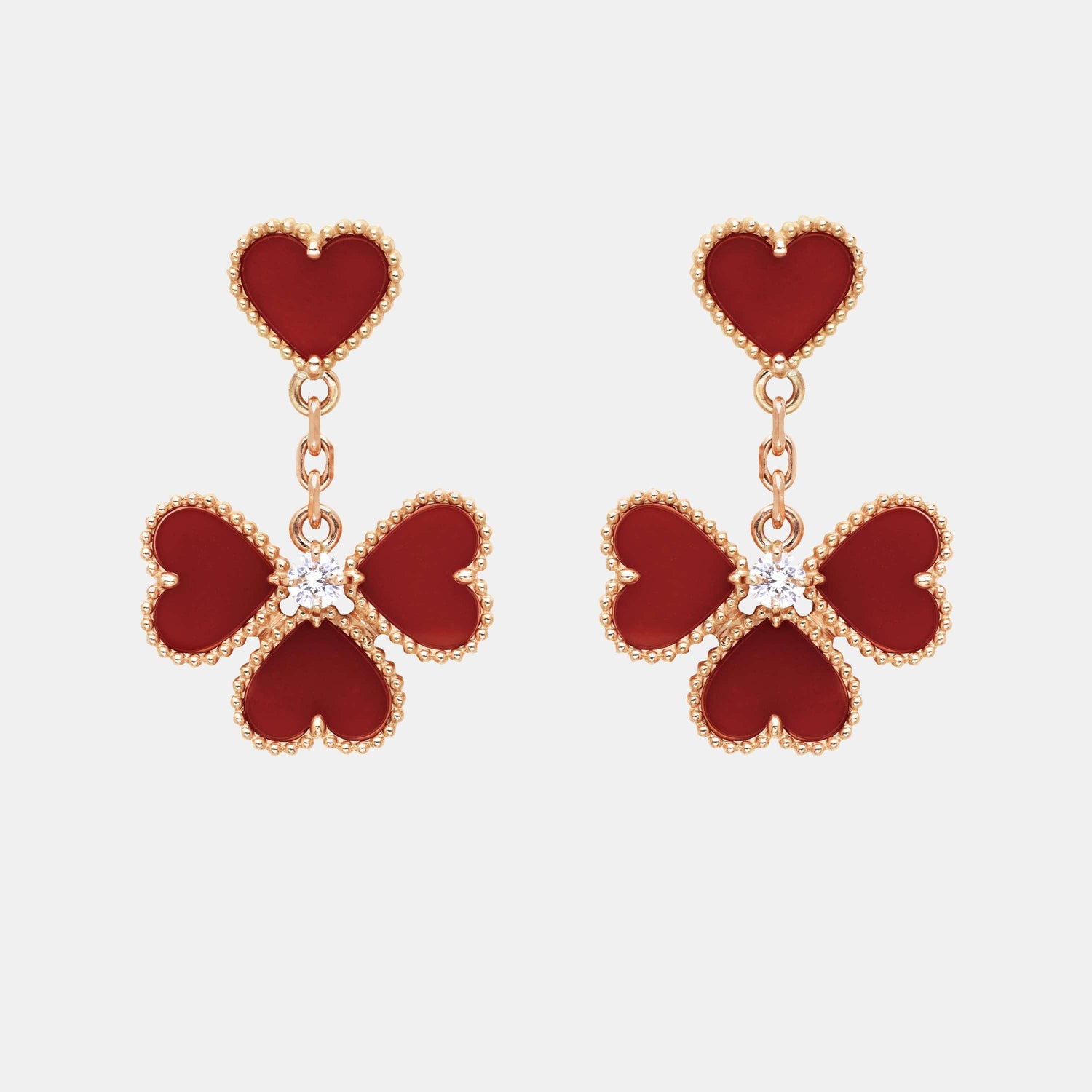 Boucles d'oreilles Sweet Alhambra Or rose Mixte 0.17ct