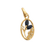 Pendant Pendant in yellow gold, sapphire and diamonds 58 Facettes DV1403-6
