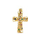 Pendentif Pendentif croix en or jaune 18 ct avec rubis, émeraudes et saphirs 58 Facettes 17550