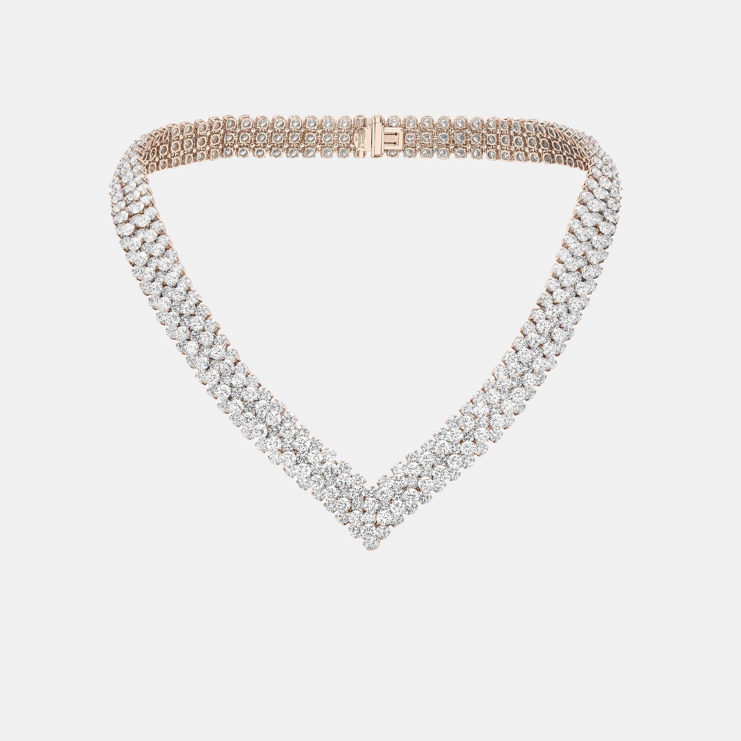 Collier A Cheval Or rose Diamant 90.1ct