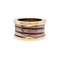 Bague 51 Bulgari B.Zero1 - Bague bandeau en or rose et cermet 58 Facettes 35003