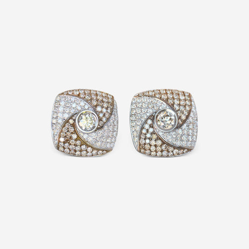 Boutons de manchette Boutons de manchette vintage en or avec diamants (5,83 ct) 58 Facettes 22633