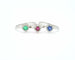 Bague Bague en or blanc 18 ct avec rubis cœur 0,25 ct et diamants 58 Facettes 12025
