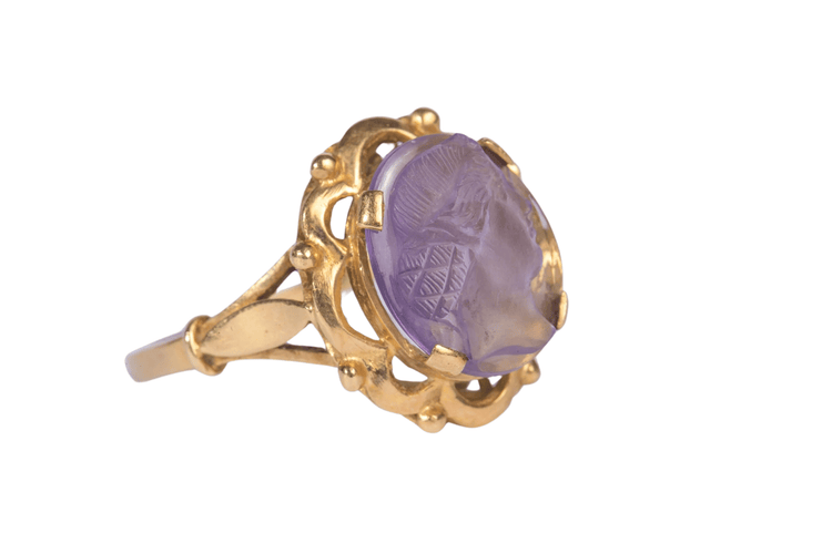 Bague 60 Bague camée, améthyste 58 Facettes 1031