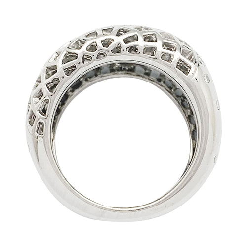 Bague 49 Cartier Nouvelle Vague Paris - Bague en or blanc et diamants 58 Facettes 31803