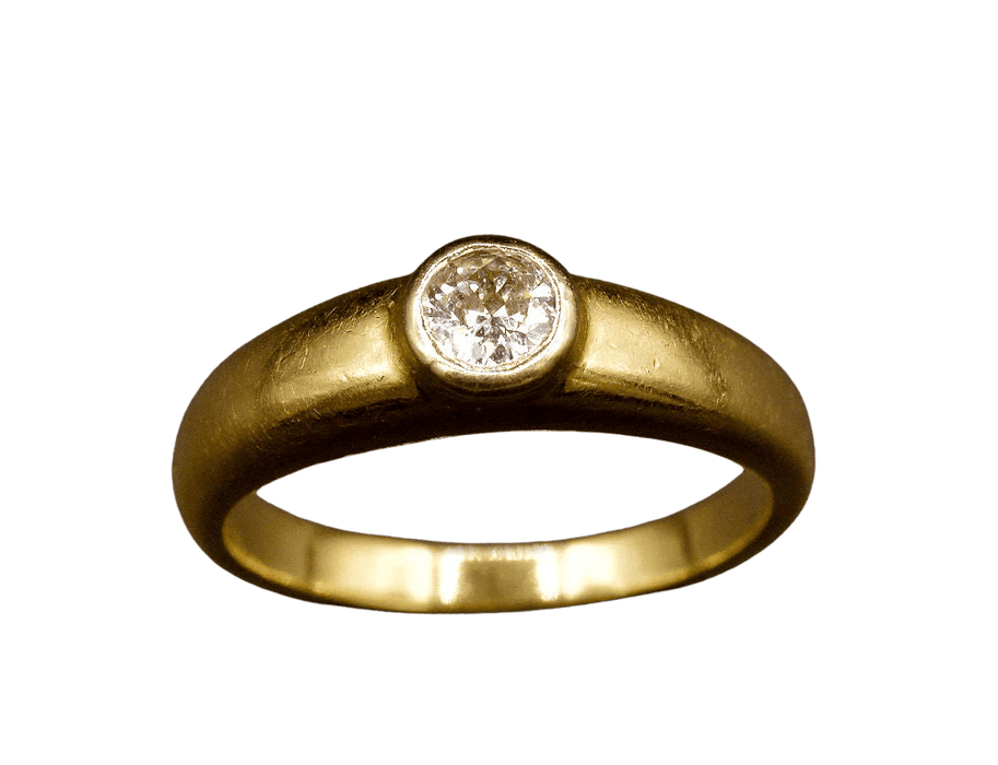 Bague 47 Jonc or jaune diamant 58 Facettes C1485