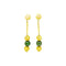 Boucles d'oreilles Boucles d’oreilles pendantes en or jaune 750 et aventurine 58 Facettes 35316