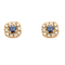 Boucles d'oreilles Boucles d'oreilles or rose 18 carats sertie de diamants et saphir 58 Facettes