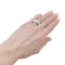 Bague 52 Chaumet Anneau - Bague jonc bombée en or blanc 750 58 Facettes 35249