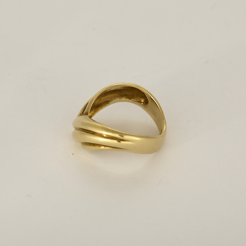 Bague 53 Bague en or jaune godronnée 58 Facettes DV32960-3