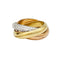 Bague 48 Cartier Trinity - Bague classique en trois ors et diamants 58 Facettes 32387