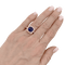 Bague 52 Bague en or jaune et blanc 18K avec saphir et diamants 58 Facettes 34433