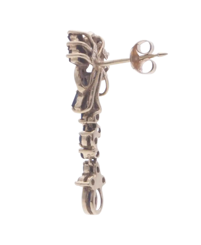 Boucles d'oreilles Blue Hippocampe - Boucles d'oreilles pendantes en or jaune 18K saphirs et diamants 58 Facettes BO210103/BLUEHIPPOCAMPE