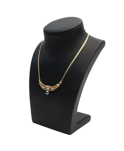 Collier Collier en or jaune 18K avec perle de culture et diamants 58 Facettes BO220015/COLLIERDETAHITI
