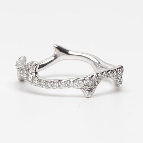 Bague 56 Dior Bois de Rose - Bague en or blanc et diamants 58 Facettes