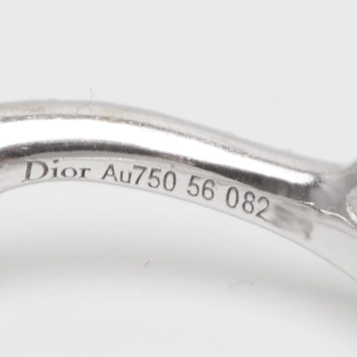 Bague 56 Dior Bois de Rose - Bague en or blanc et diamants 58 Facettes