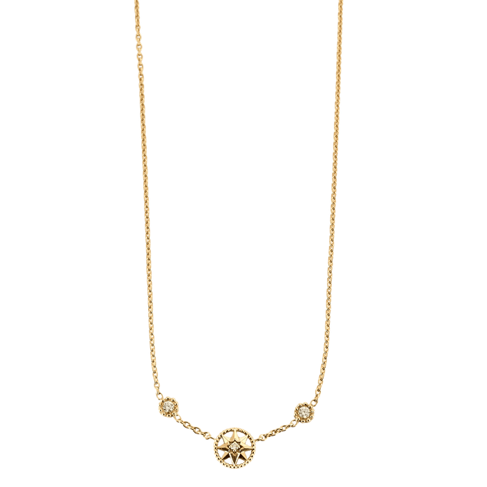 DIOR-ROSE DES VENTS - Collier en or jaune, nacre et diamants