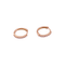 Boucles d'oreilles Créoles en or rose 750 serties de diamants taille brillant 58 Facettes 34971
