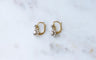 Boucles d'oreilles Boucles d’oreilles dormeuses en or jaune 18kt, platine et diamants 0,30 ct 58 Facettes