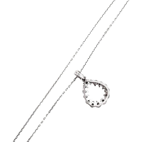 Collier Collier - Pendentif goutte en or blanc 750 et diamant taille brillant 58 Facettes 35216