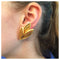Boucles d'oreilles Lalaounis - Boucles d’oreilles motif feuillage en or jaune 22k 58 Facettes 27271