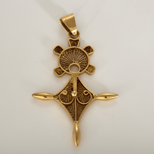 Pendentif Pendentif "Croix d'Agadez" en or jaune 58 Facettes DV26327-8