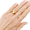 Bague 51 Bague jonc en or jaune et platine avec diamant et rubis 58 Facettes 34341