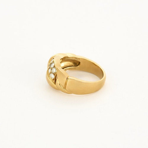 Cartier Bergame - Bague en or jaune et diamants