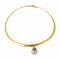 Collier Collier maille Omega en or jaune et diamants, perle et saphir 58 Facettes BO/220120 NSS