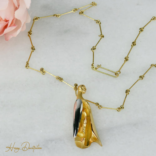 Collier Lapponia Island King - Collier en or jaune et blanc 14 carats 58 Facettes 1507