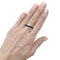 Bague 52 Cartier Trinity - Bague en or blanc, platine, céramique noire et diamants 58 Facettes 35250