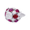 Bague 52 Bague en platine 950 sertie de diamants et rubis 58 Facettes 33584