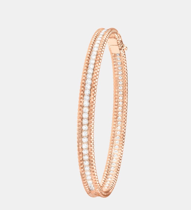 Bracelet Perlée Or rose Diamant 2.27ct