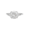 Bague 53 Bague solitaire en platine 950 avec diamant 2 ct et poires 58 Facettes 31592