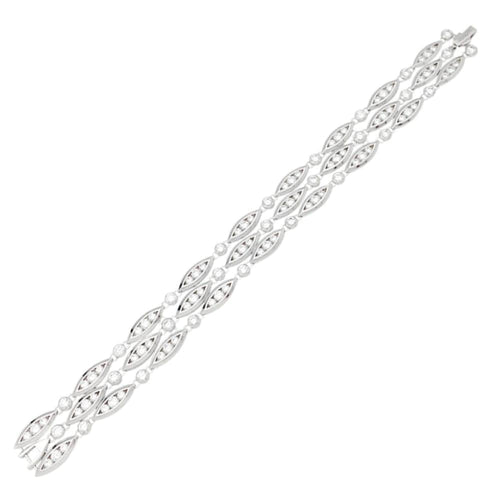 Bracelet Chaumet Classique - Bracelet en or blanc 750 serti de diamants 58 Facettes 23683