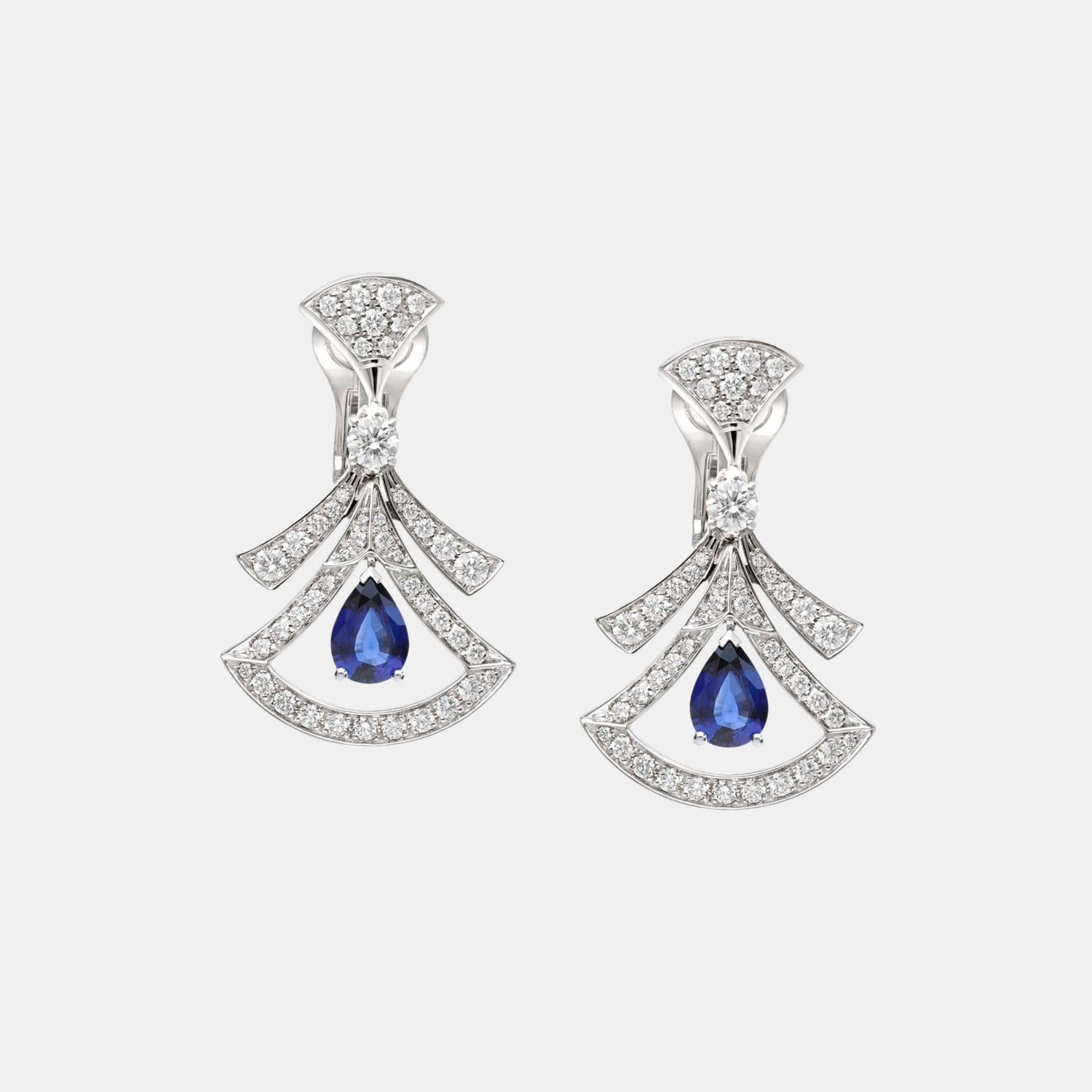 Boucles d'oreilles Diva's Dream Or blanc saphir 1.45ct