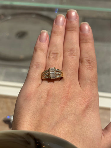 Bague 54 Van Cleef & Arpels - Bague Vintage Or Jaune Diamants 58 Facettes