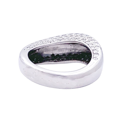 Bague 50 Chaumet Valse - Bague en or blanc 750 pavée de diamants 58 Facettes 33285