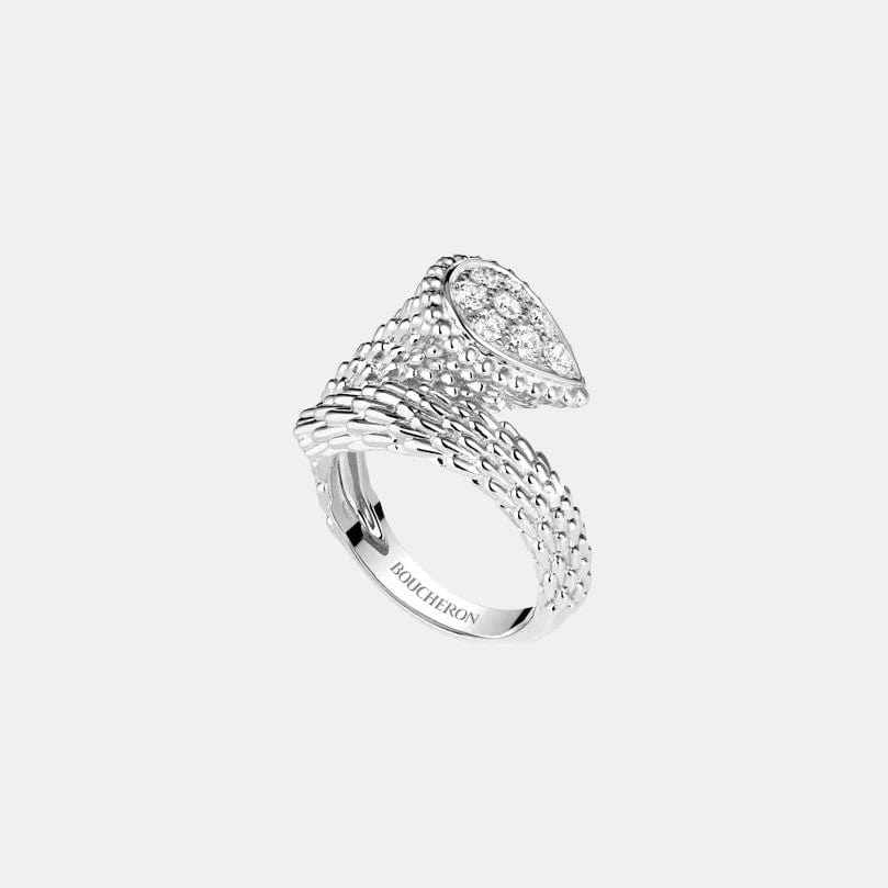 Bague Serpent Bohème S Motif Or blanc Diamant 0.33ct