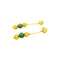 Boucles d'oreilles Boucles d’oreilles pendantes en or jaune 750 et aventurine 58 Facettes 35316