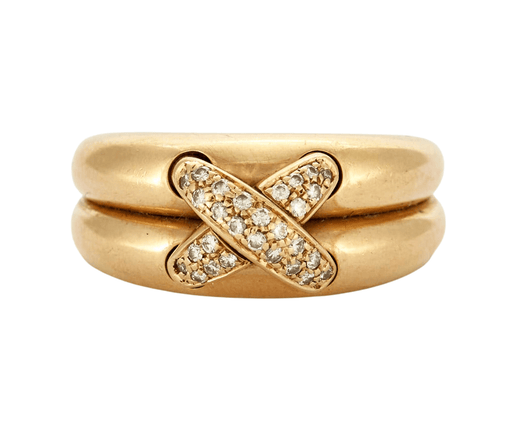 52 CHAUMET ring - Liens - Yellow gold and diamond ring 58 Facettes DV0612-2